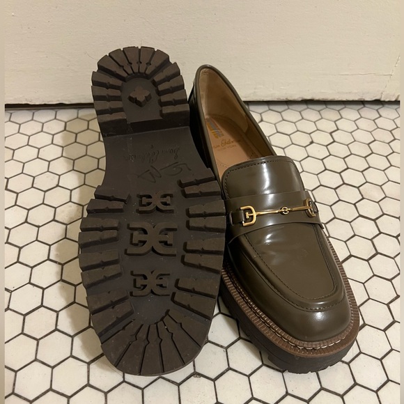 Sam Edelman Shoes - Sam Edelman Olive Green Lug Sole Loafers